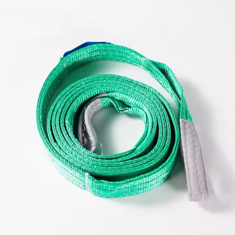 2 ton 12 Meters width 50mm crane rigging belt polyester lifting webbing flat lifting sling