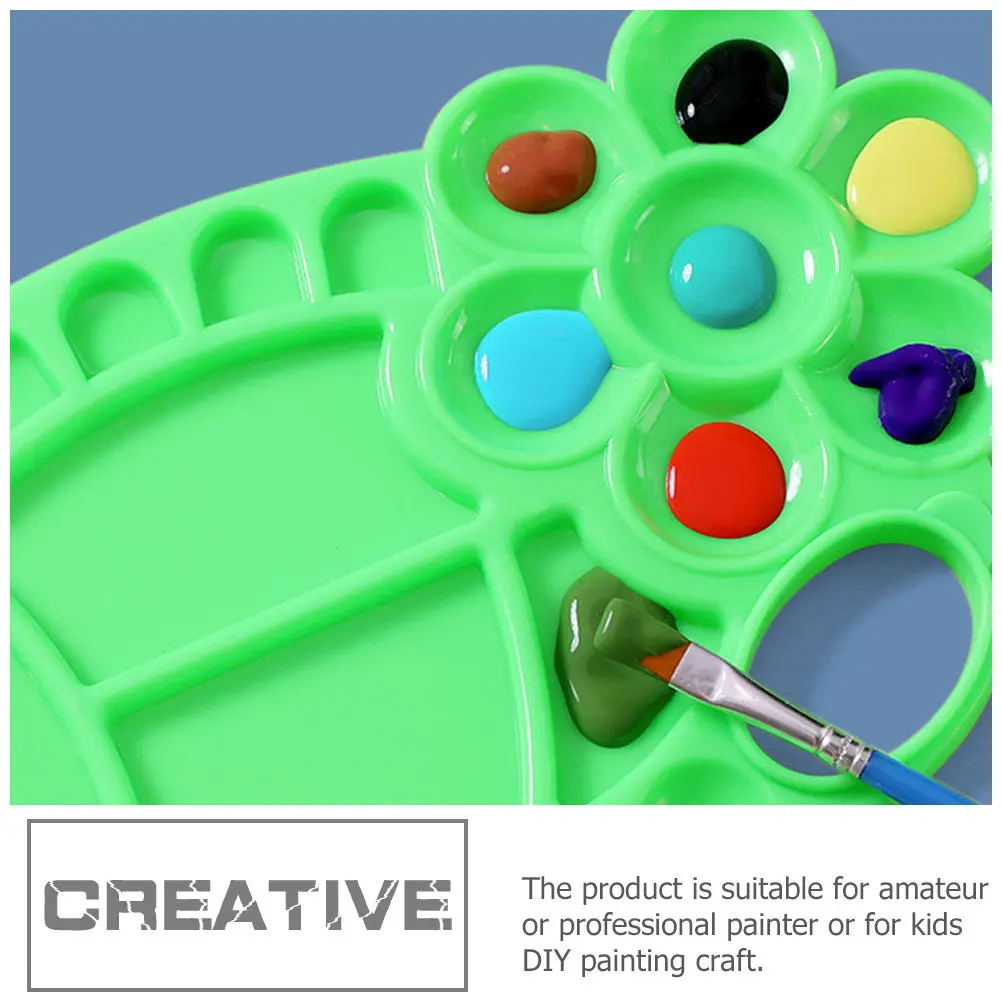 8Pcs Color Mixing Plate Plastic Pigment Tray Portable Lightweight DIY Painting Supplies Artist Pallet Paint Palettes