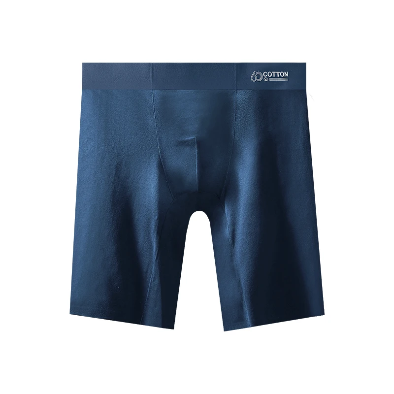Men's 60 count cotton abrasion resistant leg extension, sporty and breathable four cornered underwear with no trace antibacteria