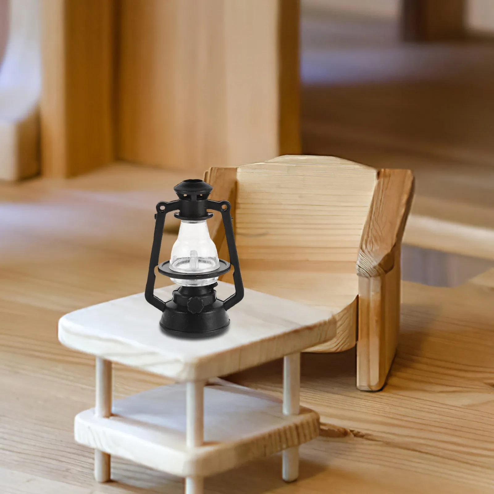 

6Pcs Miniature Lamp Vintage Dollhouse Accessories Mini Oil Lantern Decorative Scene Lighting Retro Home Decor