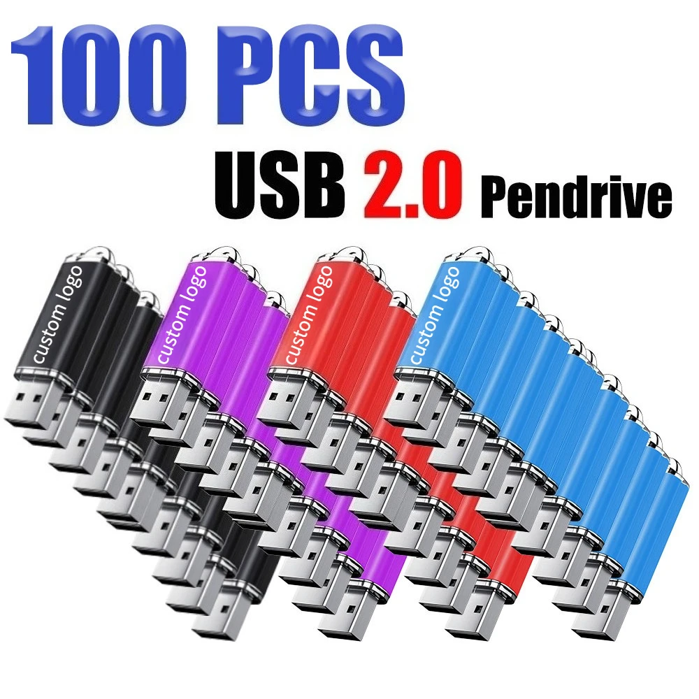 

100 шт. USB-флеш-накопителей с возможностью нанесения логотипа, 128 ГБ, 64 ГБ, 32 ГБ, 8 ГБ, 4 ГБ, 128 МБ, 512 МБ, USB 2.0