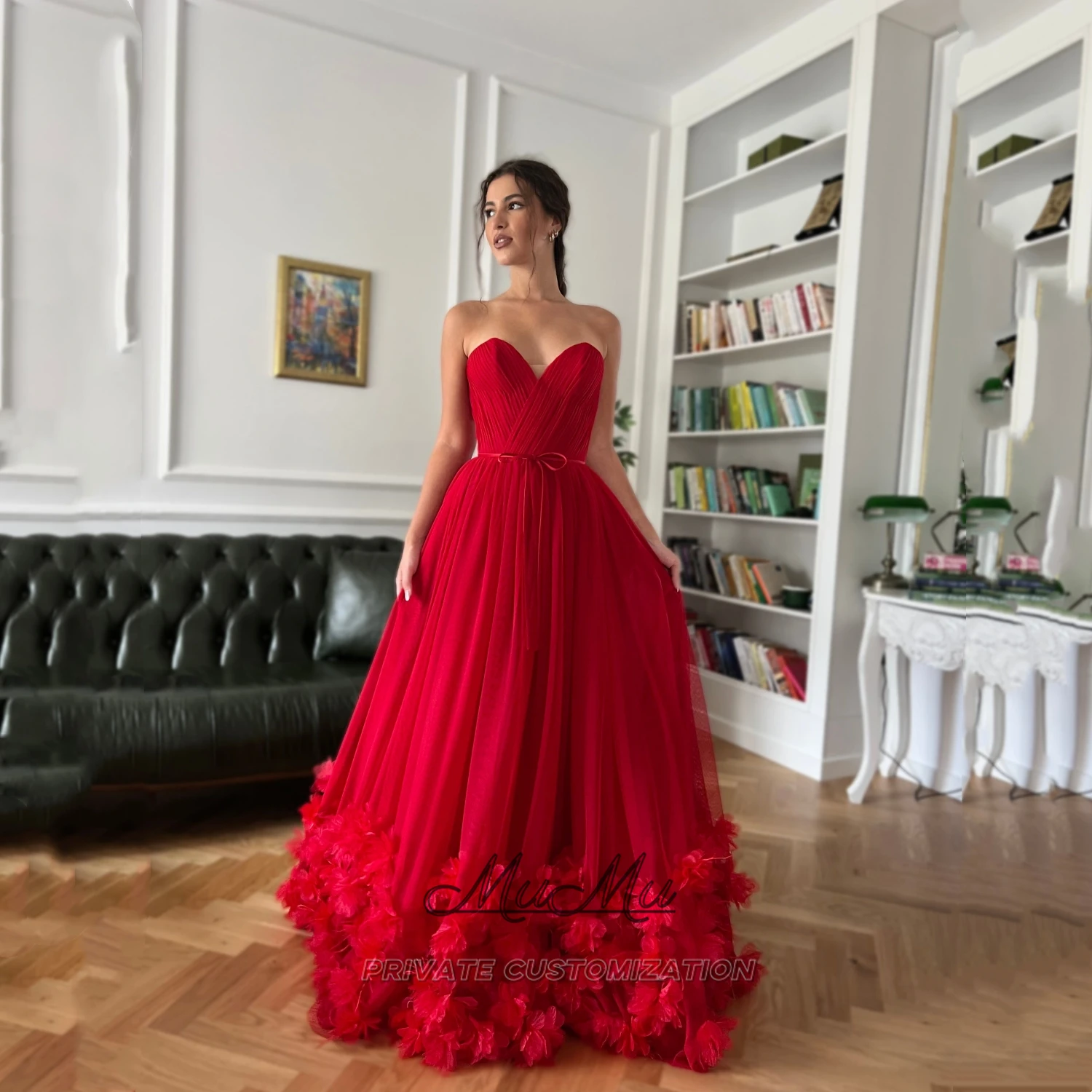 

MuMu Customized Weddings Dresses Wedding Dress Prom Dress Elegant Woman Wedding Party Red wedding dresses Chic Evening Dresses