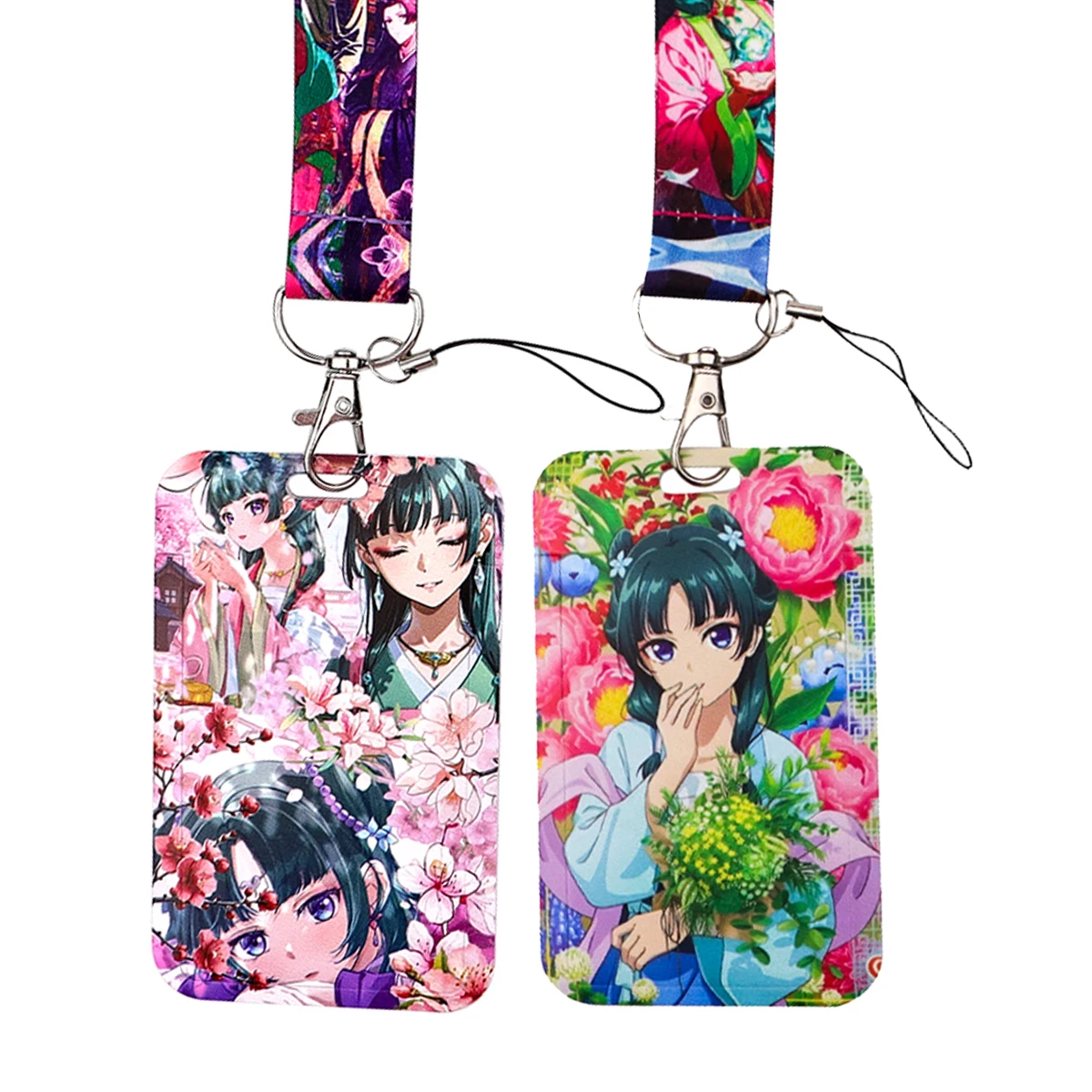 Porte-Badge d'identification Manga Anime, lanières pour filles, porte-cartes, corde suspendue, sangle de cou, porte-clés, carte de visite, cadeau