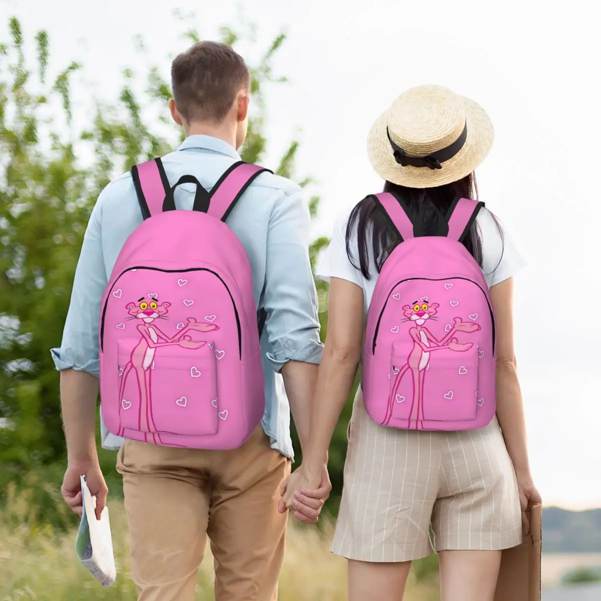 Sac à Dos Panthère Rose pour Garçon et Fille, Cartable d'École, Maternelle, Primaire, Voyage