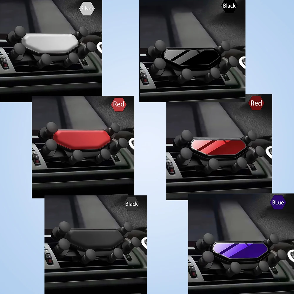 MVQF In Holder Klip Mobil Mount Gravitasi Ventilasi Udara untuk Huawei Xiaomi IPhone 13 12 Perangkat Ponsel Mobil Mini Mirror Stand