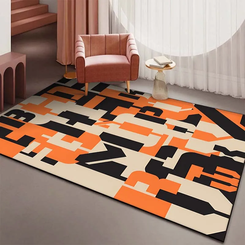 Letter Art Pattern Carpets 15 Sizes Living Room Bedroom Bedside Floor Mat Area Rug Cloakroom Home Decor  Floor Mats Custom Made