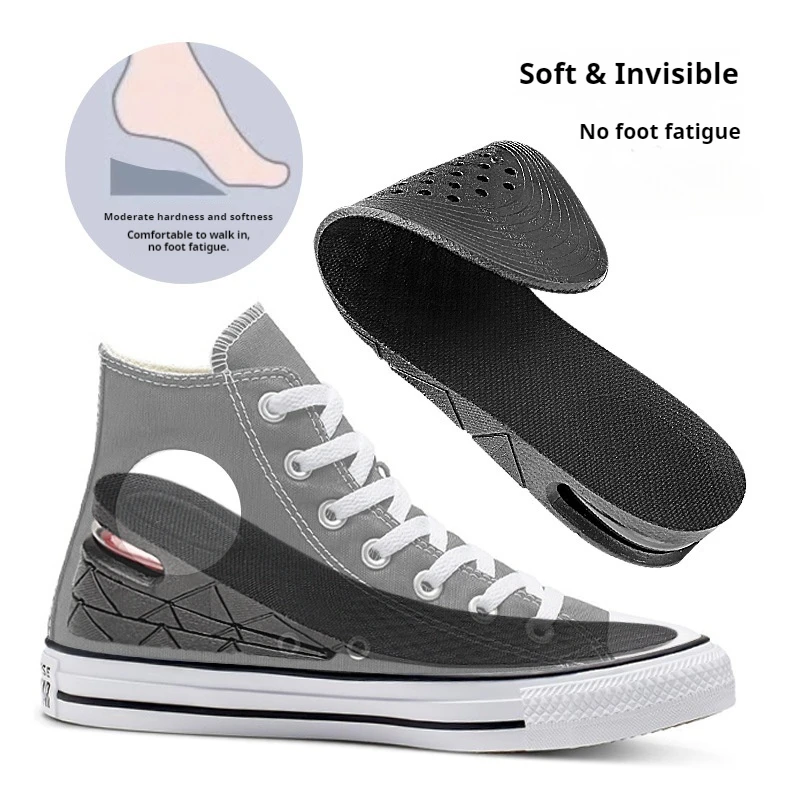 Adjustable Elevator Insoles, Air Cushion Height Increase Inserts, Soft Breathable Lift Pads for Leather & Sneakers 1Pair/2Pairs - view 3