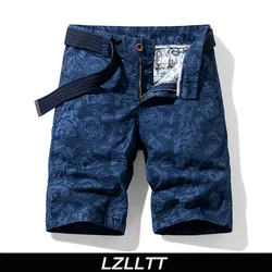 Short cargo en coton imprimé pour hommes, culotte décontractée, bermuda, short de jogging, pantalon masculin, mode printemps, livraison directe, été