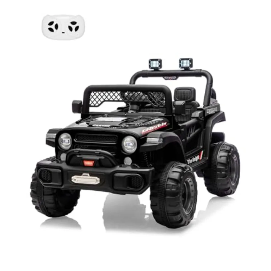 

12V Ride On Car 2 Seater Electric Toy Car for Toddlers and Battery-Powered with Music LED Lights Remote Control Red
