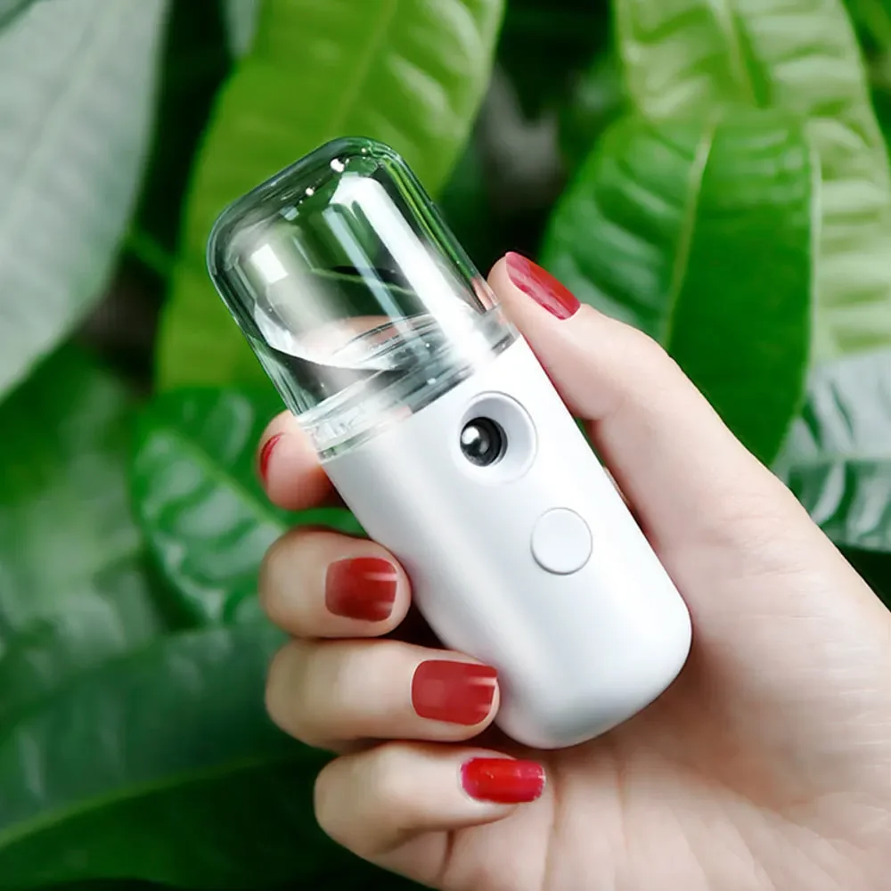 1pcs Mini Nano Mist Spuit Koeler Facial Steamer Luchtbevochtiger USB Oplaadbare Gezicht Hydraterende Vernevelaar Schoonheid Huidverzorging Gereedschap