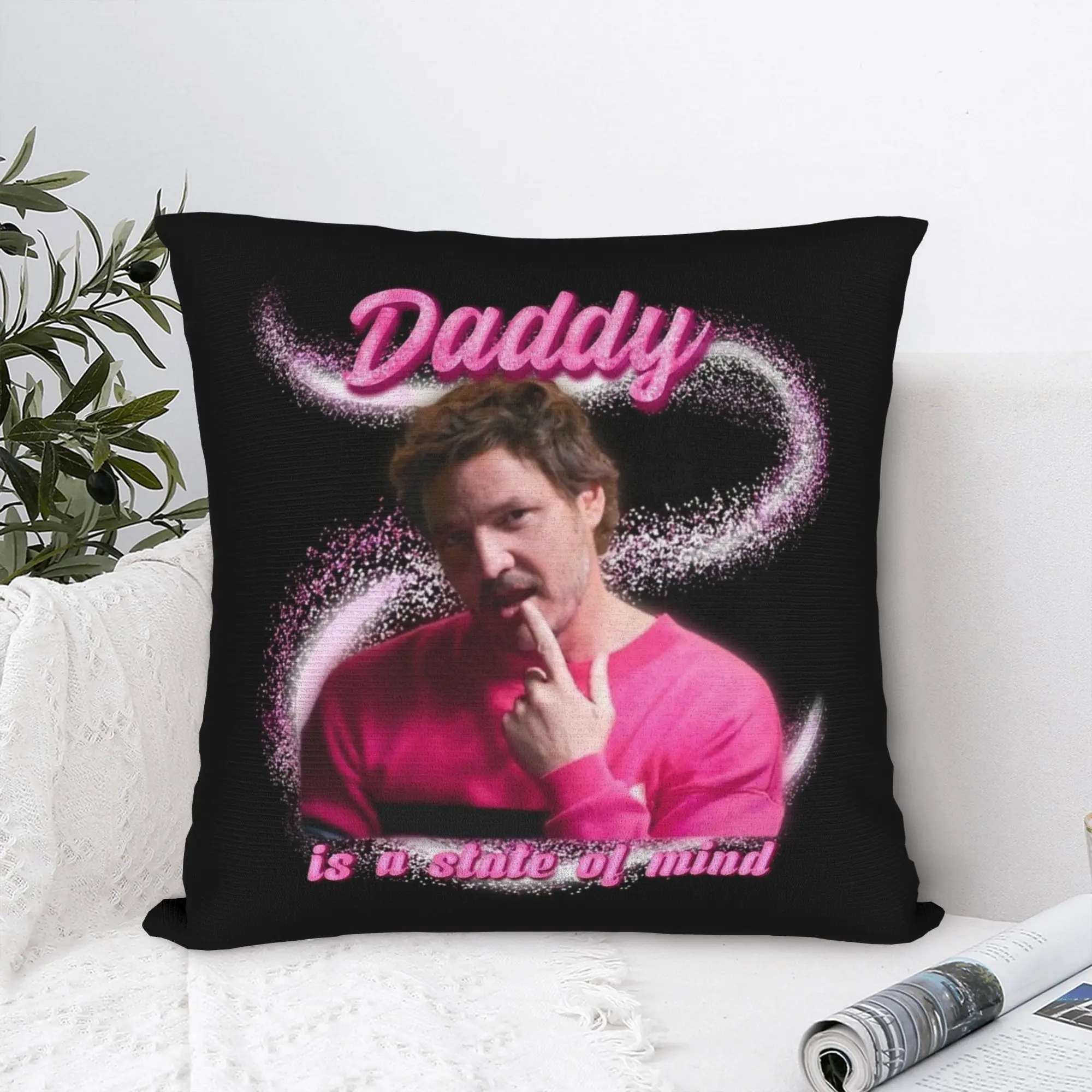 Daddy Pedro Pascal  Pillow Case  Soft Pillow Cover Retro Trendy Pillowcases For Office Car Home Decor