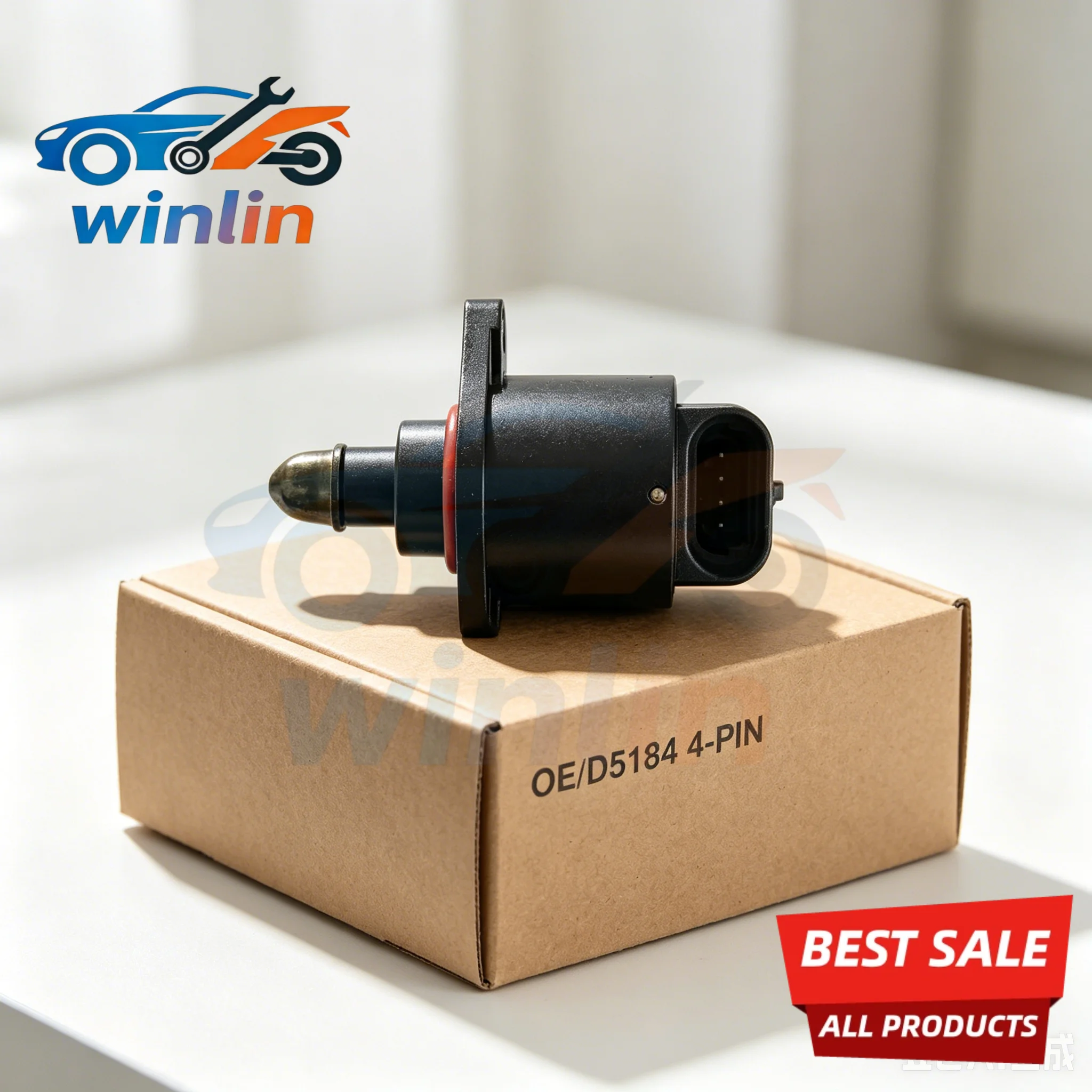 Válvula de control de aire en reposo (IAC) con motor paso a paso D5184, compatible con Geely, BYD, Chery QQ, Wuling, Chana, Hafei, Zotye - Repuesto