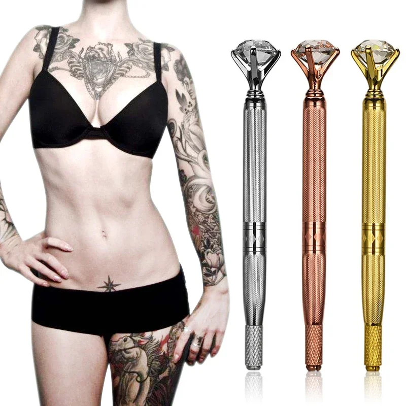 Tebori Eyebrow Manual Pen with Diamond Permanent Makeup Microblading Tattoo Accesories 1pcs 3D Eyebrow Lip Embroidery Munsu Pen
