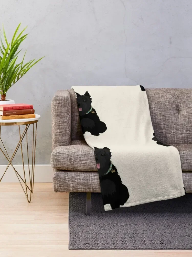 Maggie the Black Miniature Schnauzer Throw Blanket Nap cosplay anime blankets and throws Blankets