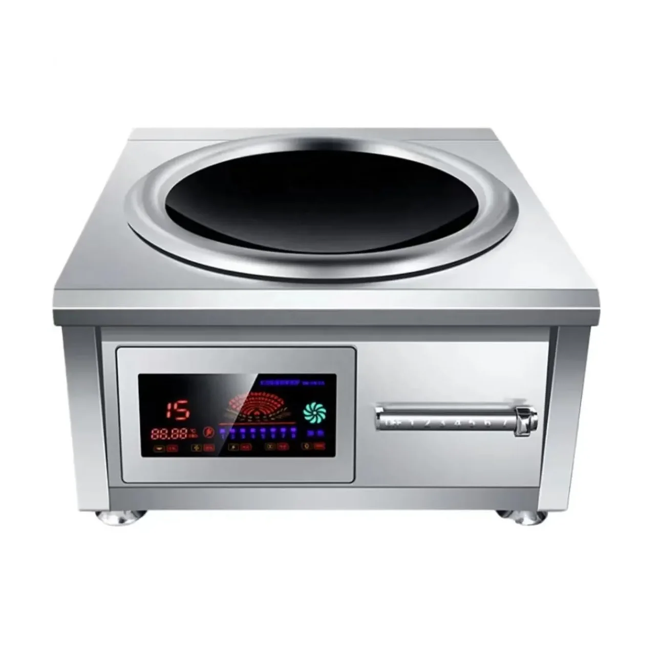 8000W Electric Single Burner Commercial Household Kitchen Induction Cooker with Ceramic Panel Countertop Installation Waterproof
