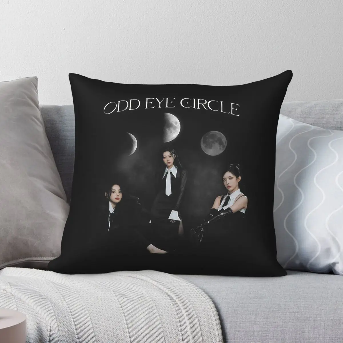 Odd Eye Circle Version Up Square Pillowcase Polyester Linen Velvet Pattern Zip Decor Sofa Seater Cushion Cover Wholesale 45x45