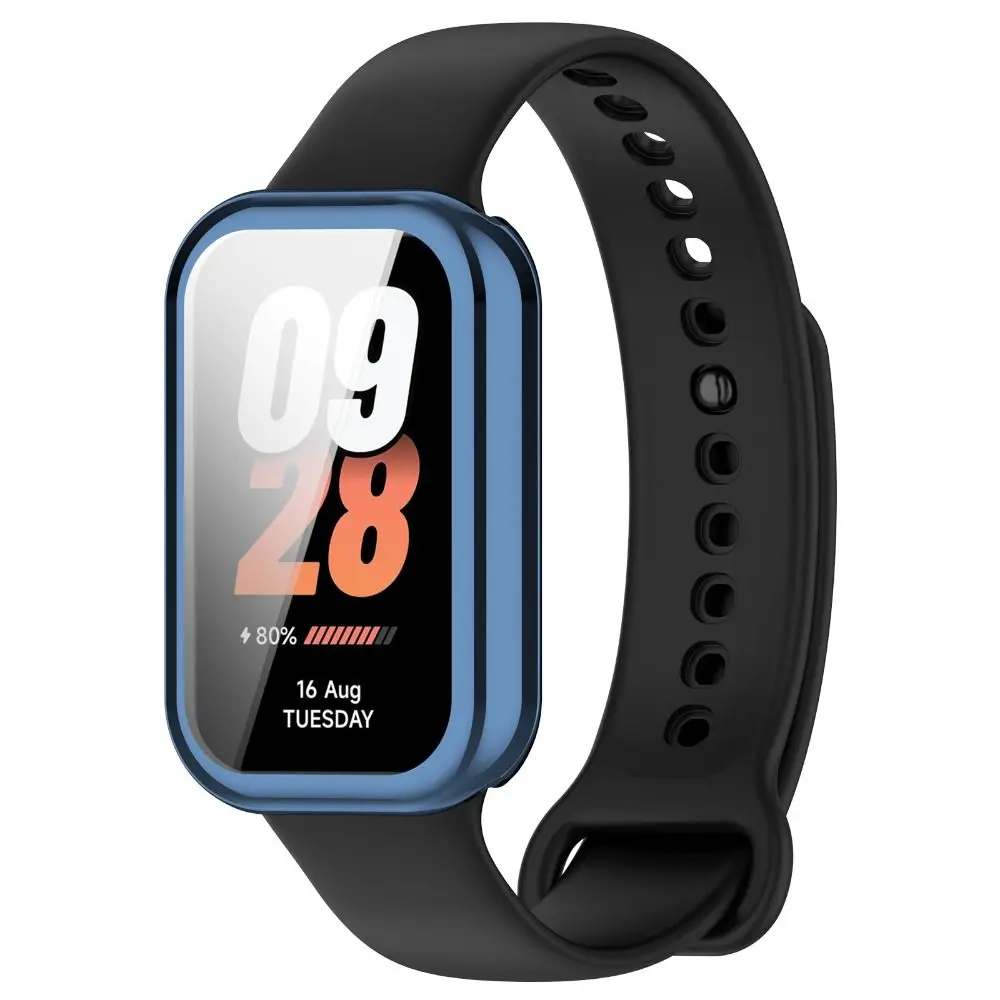 Coque de protection complète en TPU souple, pare-chocs, protecteur d\'écran, accessoires de montre, Xiaomi Band 8 Active, Redmi Smart Band 2