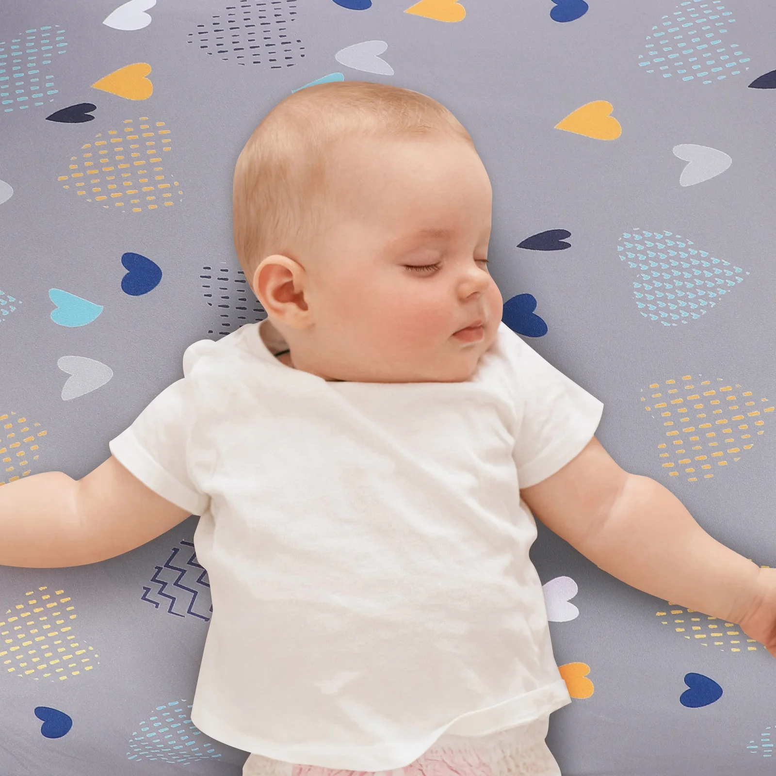 

Bassinet Mattress Pad Cover Washable Removable Elastic Baby Crib Mattress Sheet Changing Pad Cover Soft Comfortable