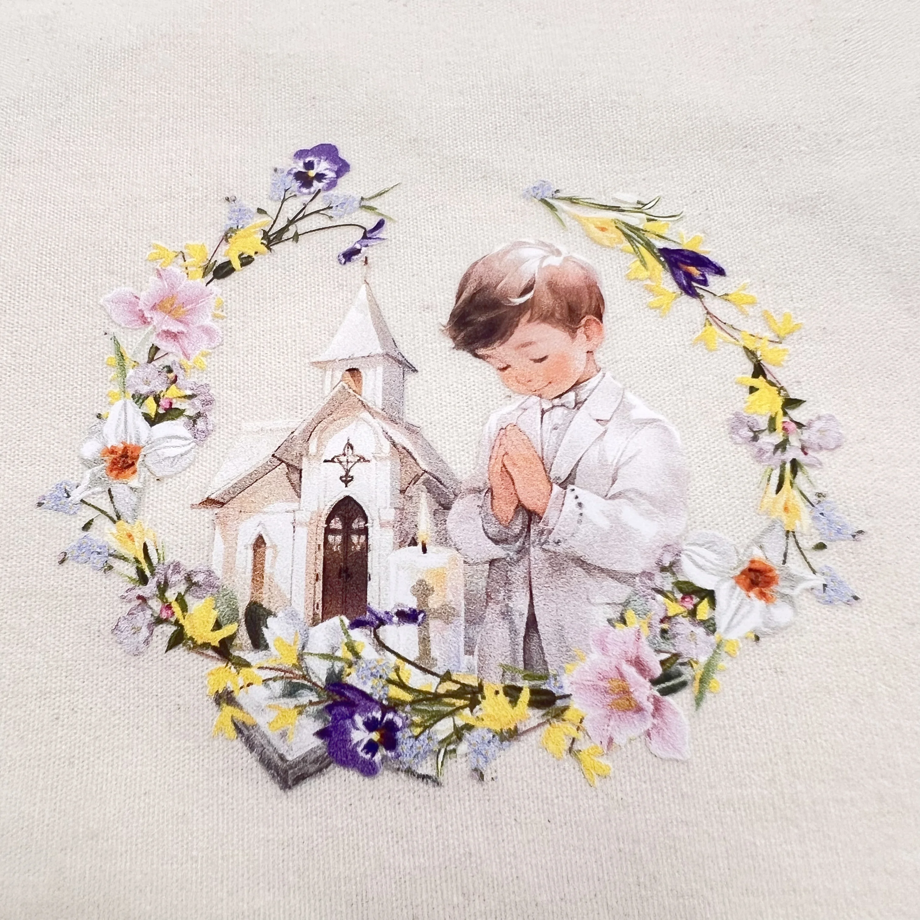 5PCS Bible Praying gift bags boy girl 1st First Holy Communion decoration thank you welcome present