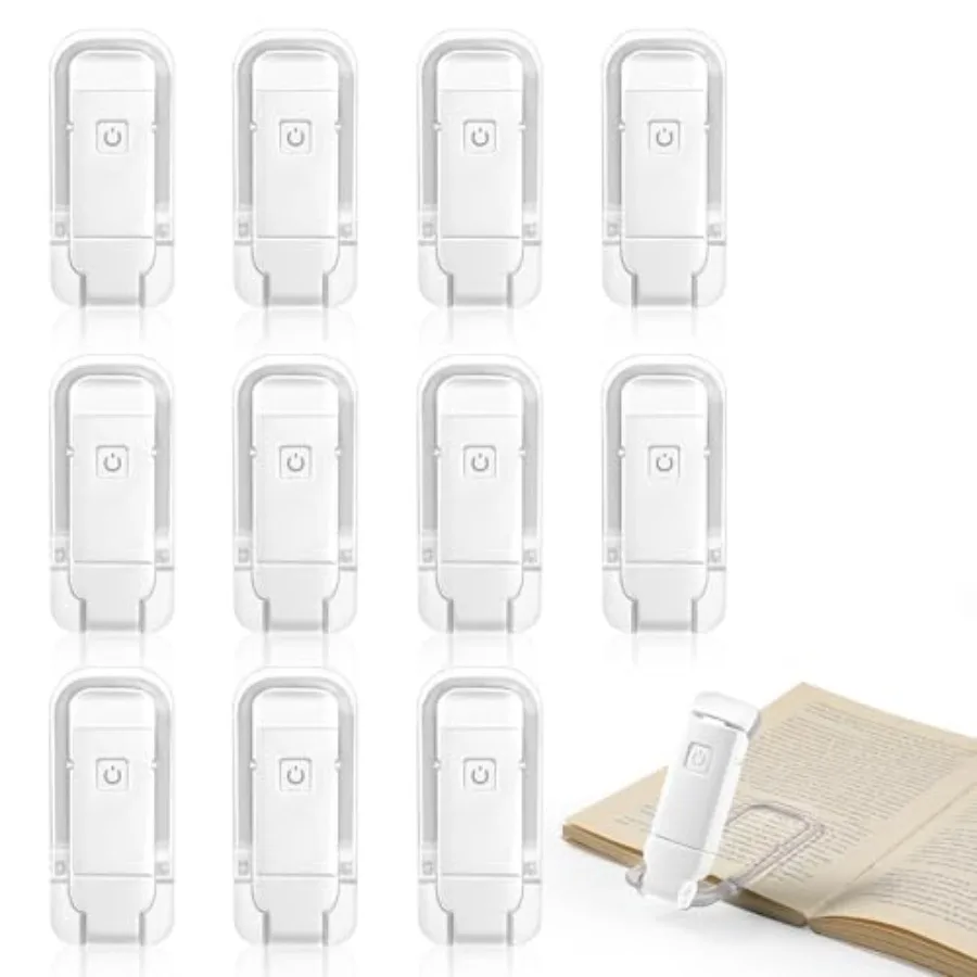 

Набор из 12 перезаряжаемых светильников для чтения в постели, на прищепке, с 3 режимами цветовой температуры, оптовый подарочный набор для книголюбов