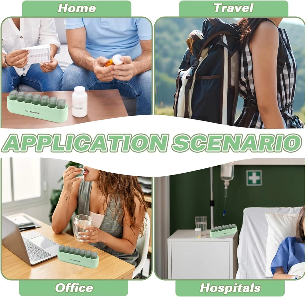 صندوق حبوب الدواء الأسبوعي علبة حبوب منع الحمل توزيع الأدوية حافظة صغيرة محمولة منظم حبوب 7 شبكات صندوق حبوب حاوية تخزين اللوحي