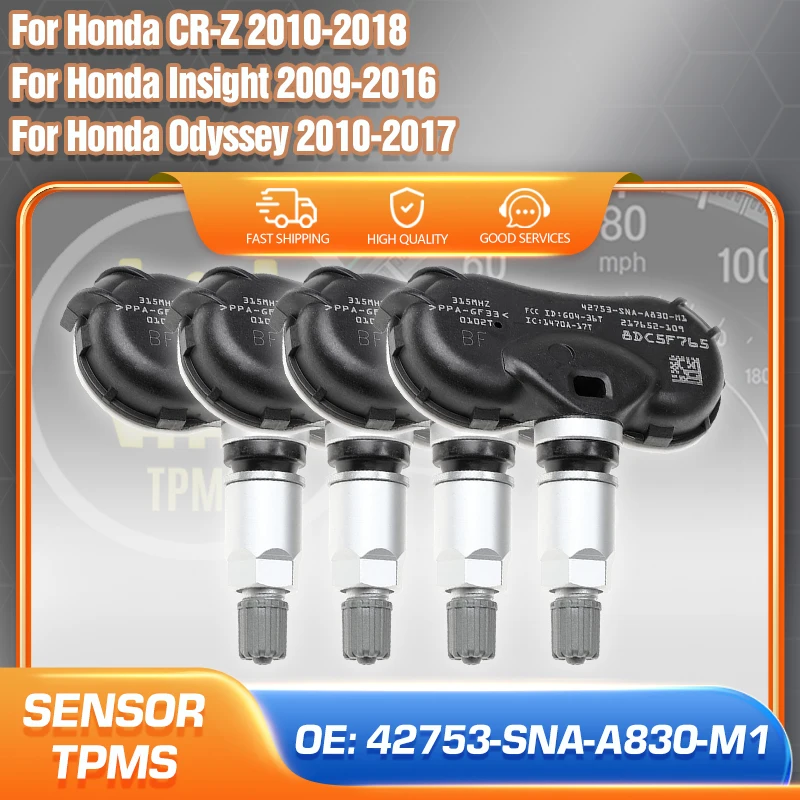 

42753-SNA-A830-M1 TPMS Tire Pressure Monitor Sensor For Honda CR-Z CRZ 2010-2018 Honda Odyssey 2010-2017 Honda Insight 2009-2016