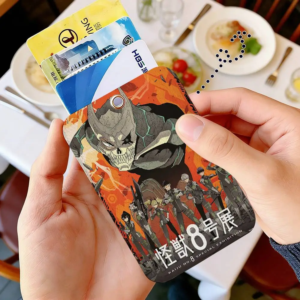 Popular Animation K-Kaiju No Rectangle Keychain Card Holder, Badge Credit Card Holder, Student ID Card Holder, Bus Cards Cover