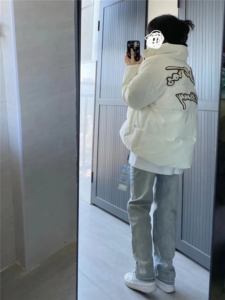 

Retro Clay Dye Straight Leg Jeans Women's Spring Autumn High Waist Extended Slimming Floor-Length Pants Thickened Washed