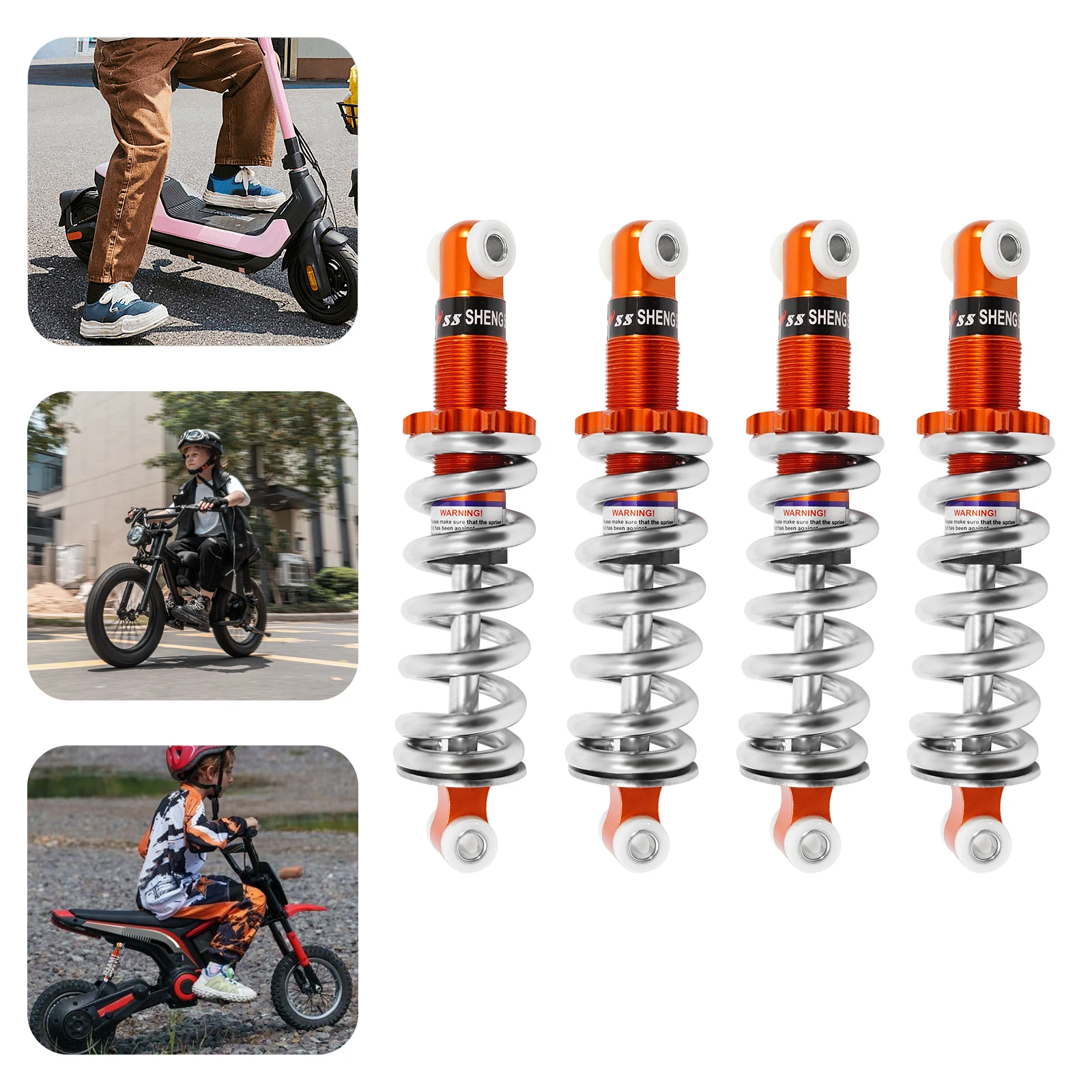 4 Stück 190mm Motorrad-Hinterer Stoßdämpfer Einstellbare Federdämpfer Motorrad-Hinterer Stoßdämpfer Zubehör