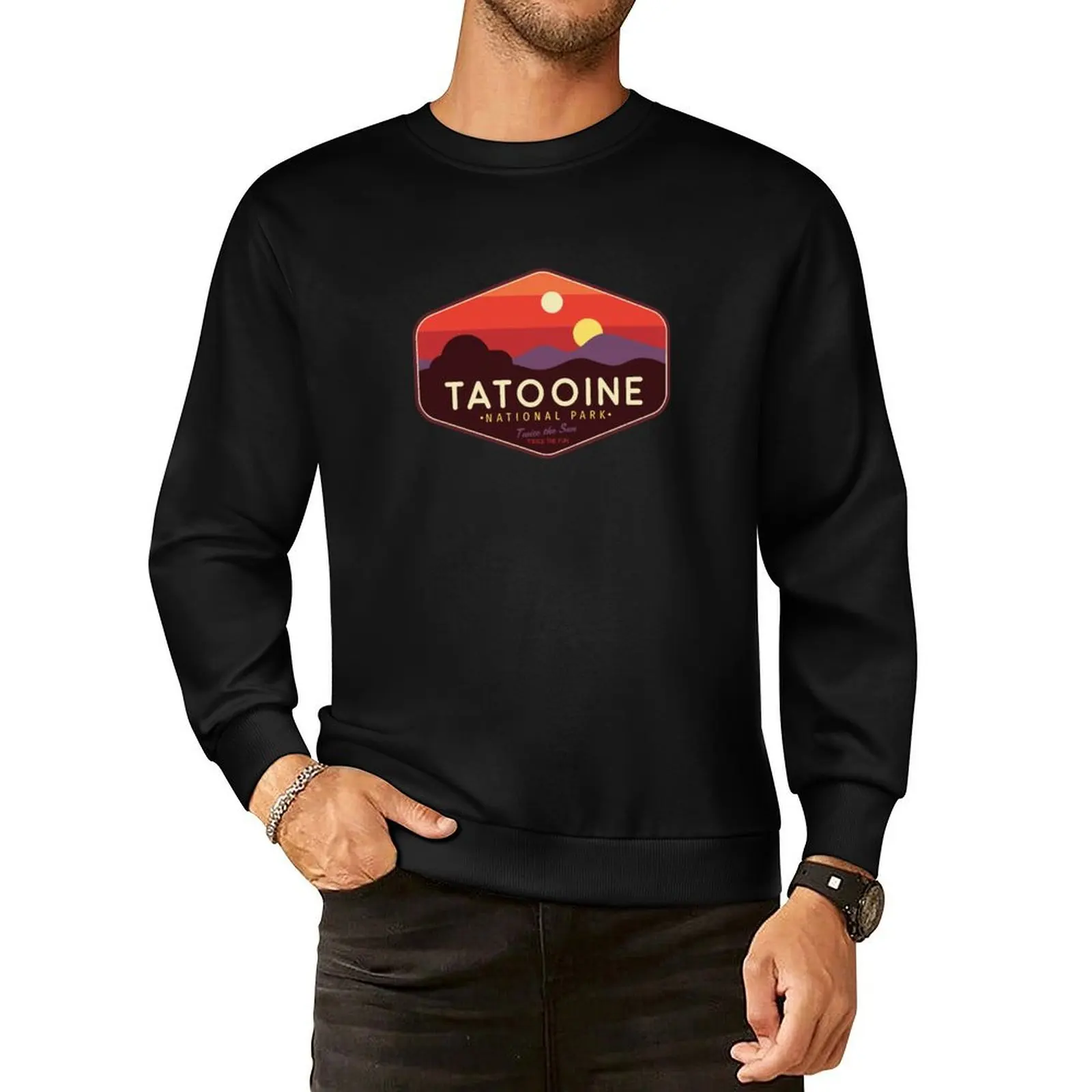 

Tatooine National Park - Twice the Fun, Twice the Fun! Pullover Hoodie men's coat anime clothing blouse men's sweatshirts