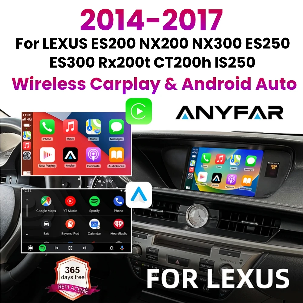 For Apple CarPlay Wireless Android Auto Retrofit Kit Decoder Box For LEXUS ES NX200 NX ES300 ES IS250 2014-2017 GPS