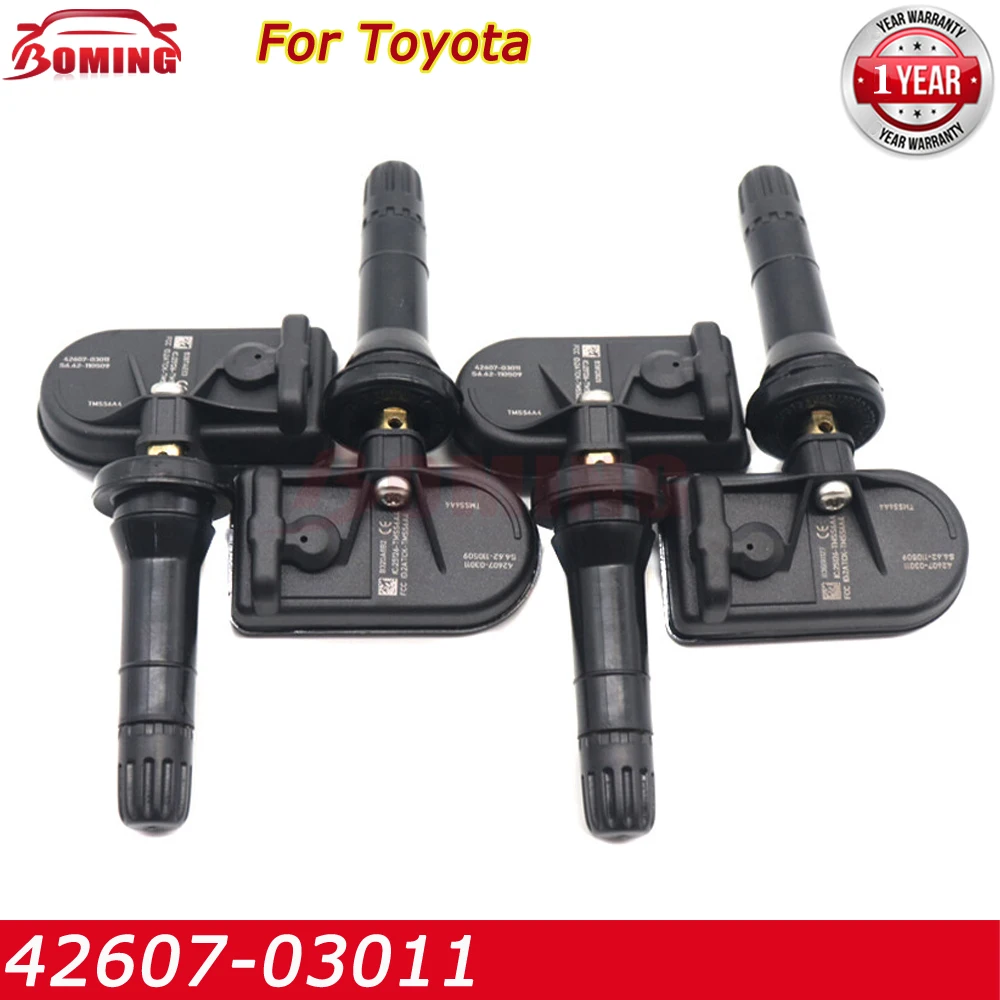 

1/4p 42607-03011 4260703011 Новый автомобильный датчик давления в шинах TPMS для Toyota BZ3 2023/01-2025/12 BZ5 2024/12-2025/12 433 МГц