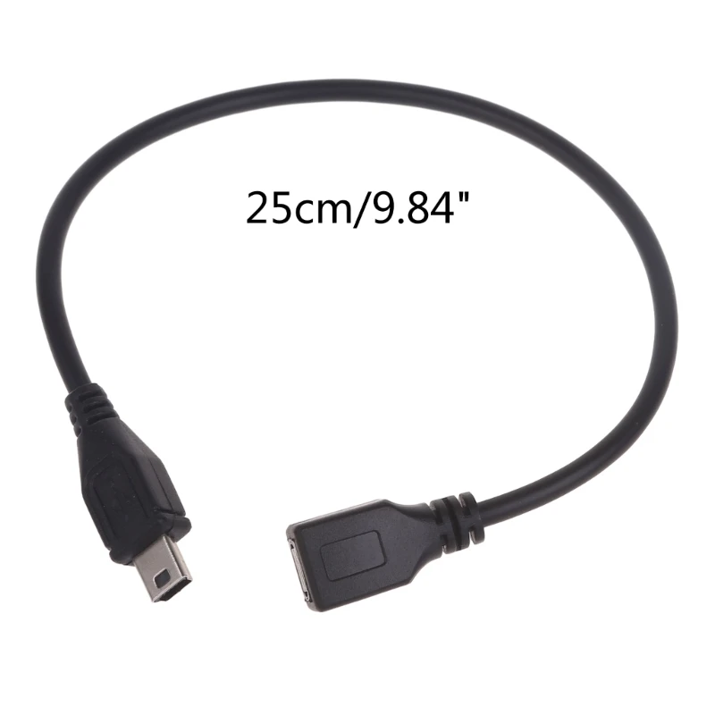 Micro USB żeński na Mini USB męski kabel adaptera ładowania transferu danych do synchronizacji do rejestratora samochodowego