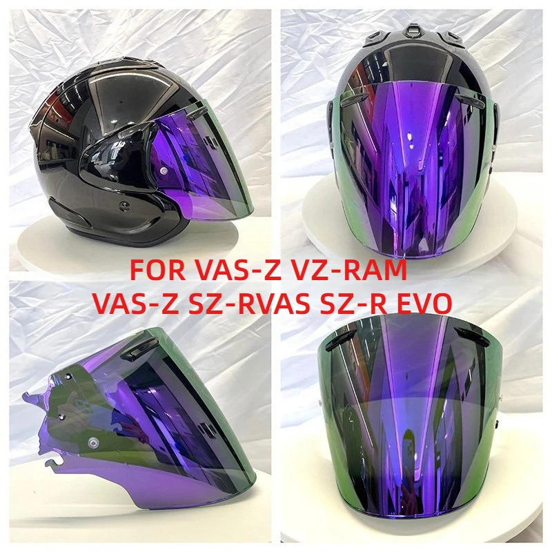 Suitable For Arai VAS-Z VZ-RAM Three-quarters Motorcycle Helmets Half Helmets Special Electroplated Silver Plated Brown Lenses