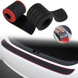 Anti-scratch Car Trunk Door Sill Plate Protector with Full Back Adhesive Tape Universal Rear Bumper Guard Rubber Mouldings Pad