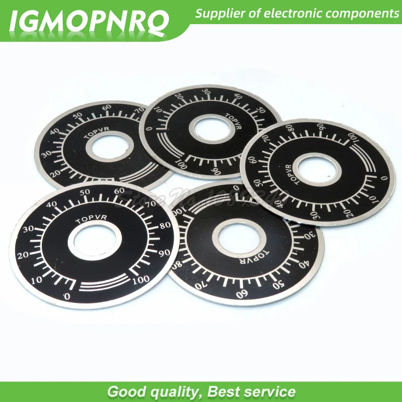 5pcs  potentiometer knob 0-100 WTH118 scale digital scale can be equipped with WX112 TOPVR IGMOPNRQ