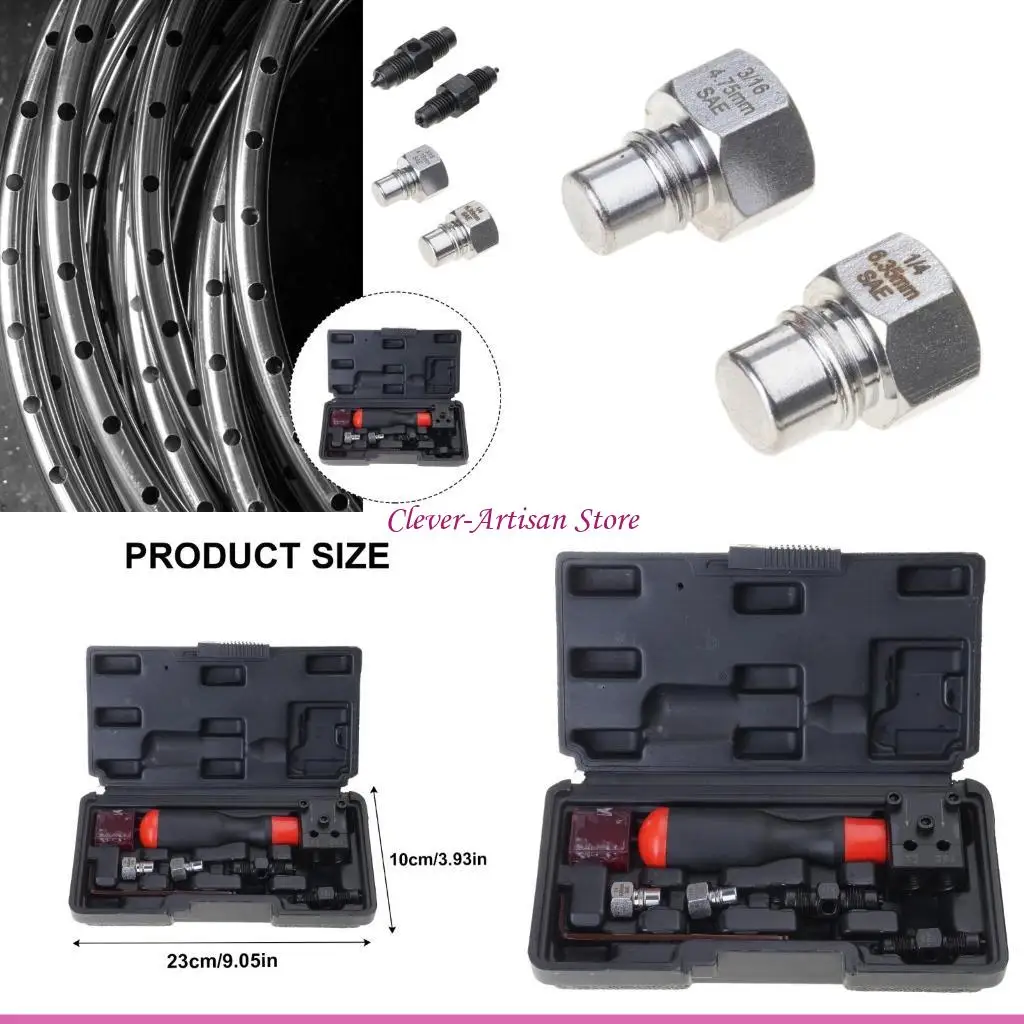 

E06B Manual Copper Pipe Reamer 3/16 1/4inch Flaring Tool Copper Brake Line Flaring