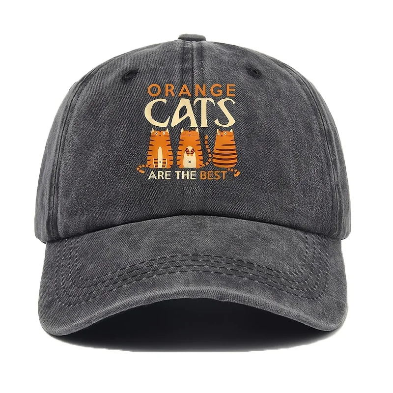 Adorable 'Orange Cat Is The Best' Pattern Women'S Baseball Cap - 100% Unisex Casual And Lively Orange Cat Design, a Perfect Gift