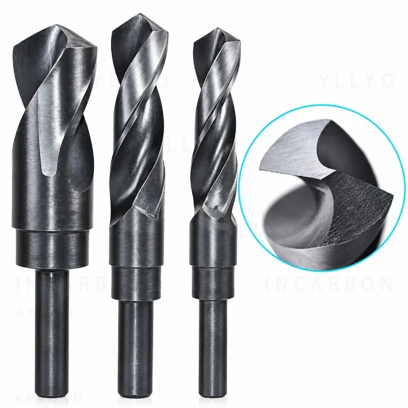 1PC HSS Reduced Shank Twist Drill Bit 12-40mm 1/2 Inch Straight Shank Metal Drilling Tool for Steel Aluminum CNC Drill