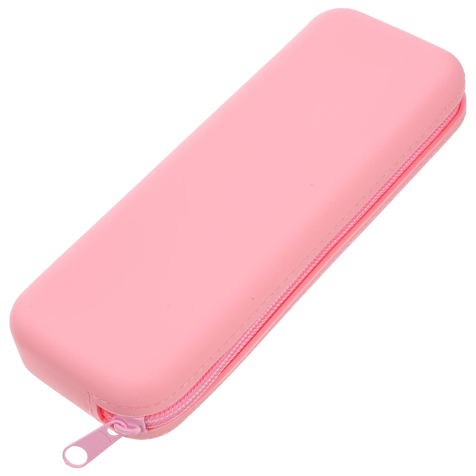 

Silicone Pencil Large Capacity Zipper Bag for Students Grey Color Portable Pen Pencil Case Aesthetic Pouch Stationery Storage