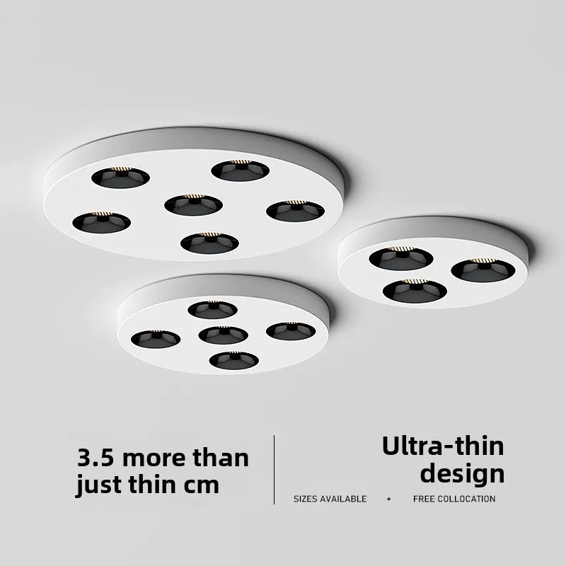 Surface mounted spotlights round led bedroom living room without main light dare multi-head
