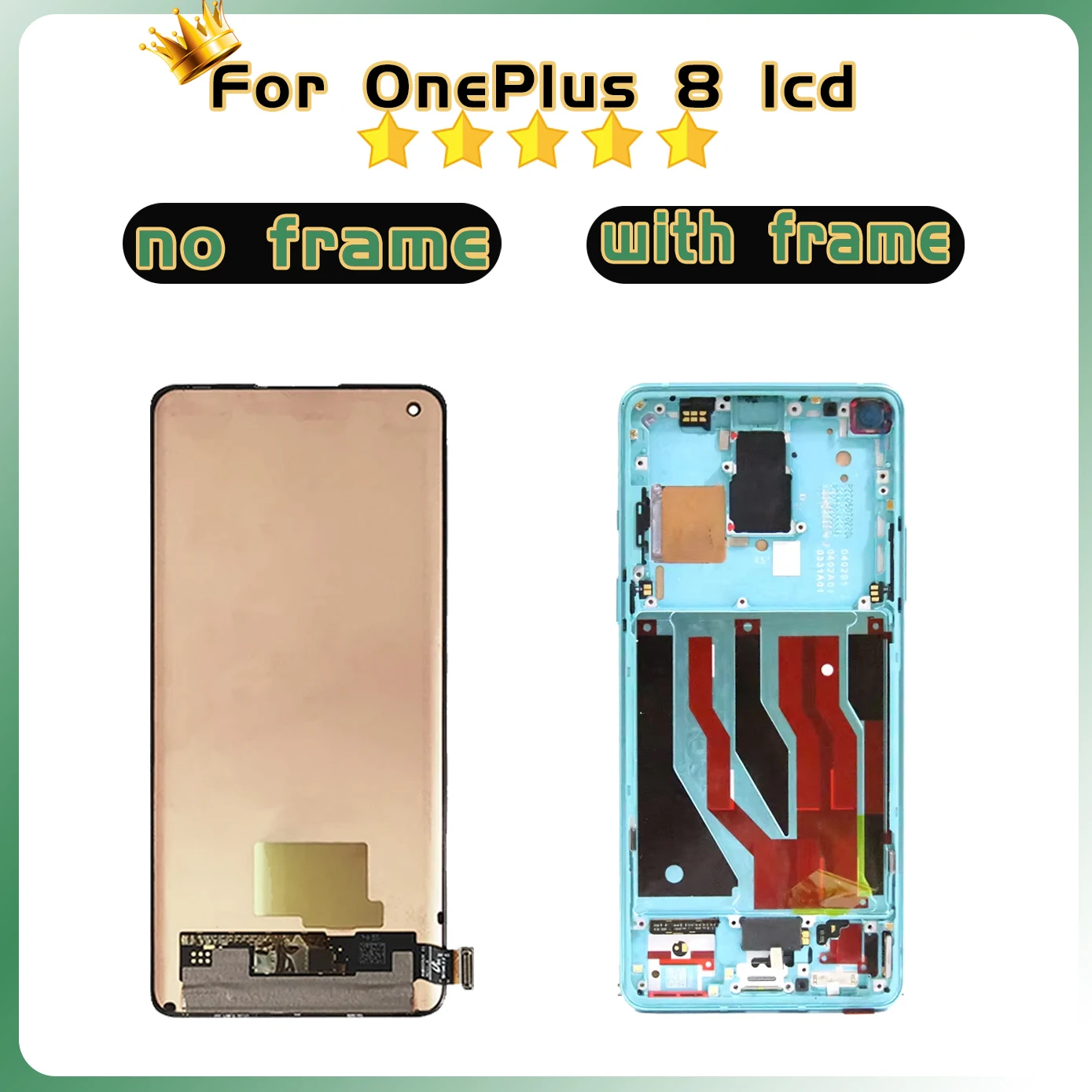 High Quality OLED Screen For OnePlus 8 LCD Display Screen Touch Panel OLED 1+8 1+8T For Oneplus 8 8T LCD Digitizer Replacement