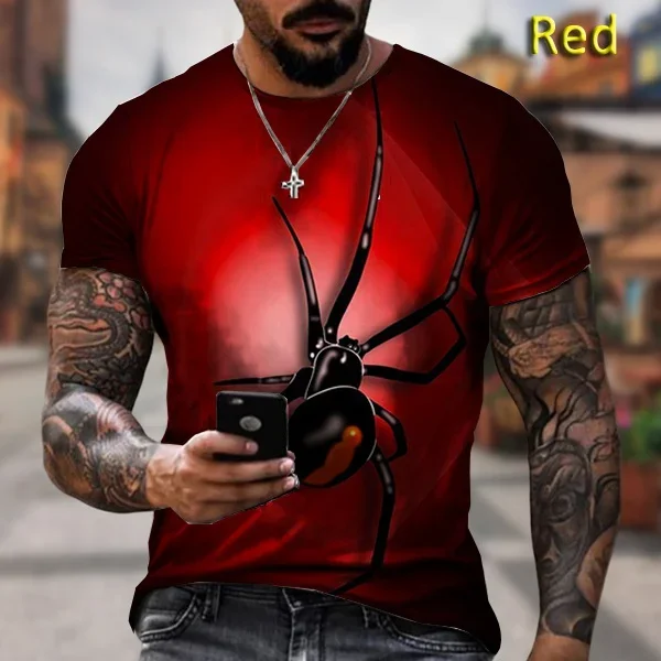 

Novel Insect Spider 3D Printed Plus Size T-shirt for Men and Women High Quality Sports Casual Quick Drying Breathable