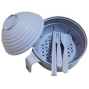 ポータブル大容量のマイクロ波ラーメンボウルハンドルラーメンボウル付きストレーナー付きラーメンボウルセットラーメンボウル 8ベストセールススープボウルセット-6