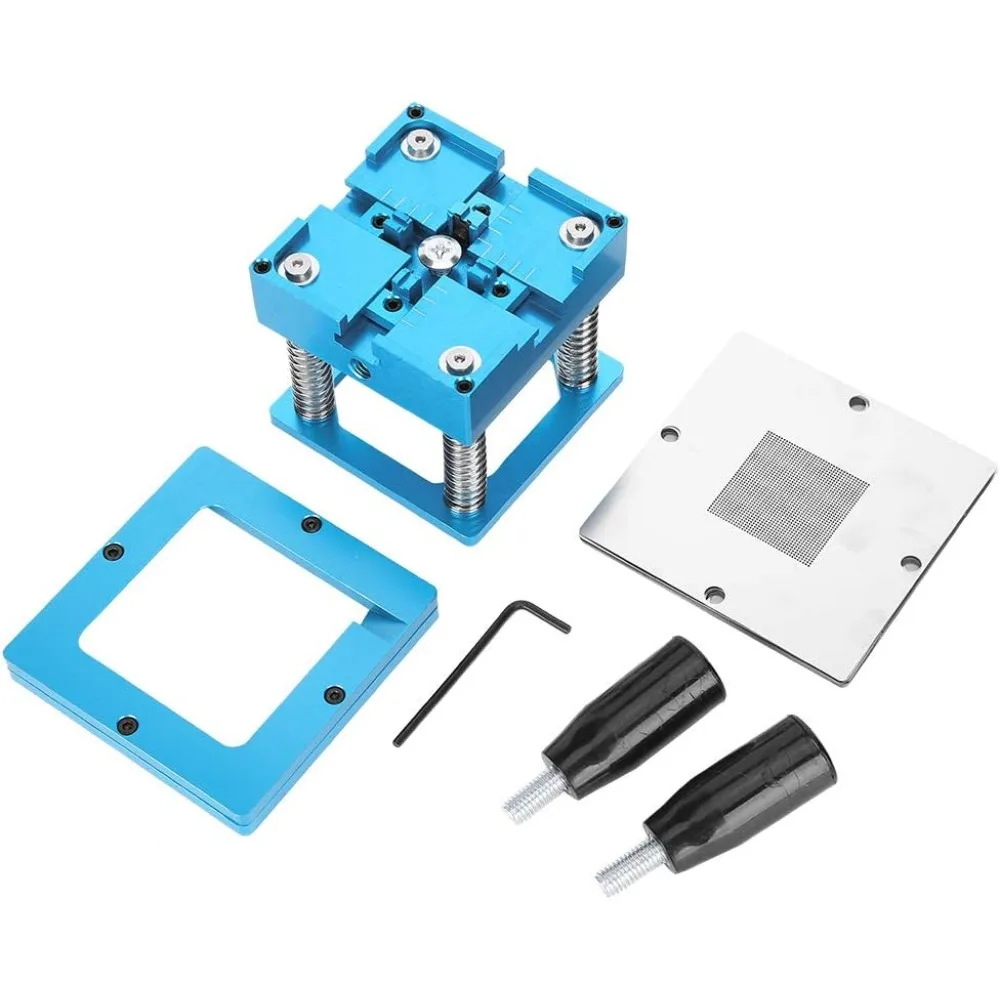 

Reballing Station Aluminum Alloy Universal Ball Rework Table Tin Planting Blue with Handle for Mobile Phone Chip Repair