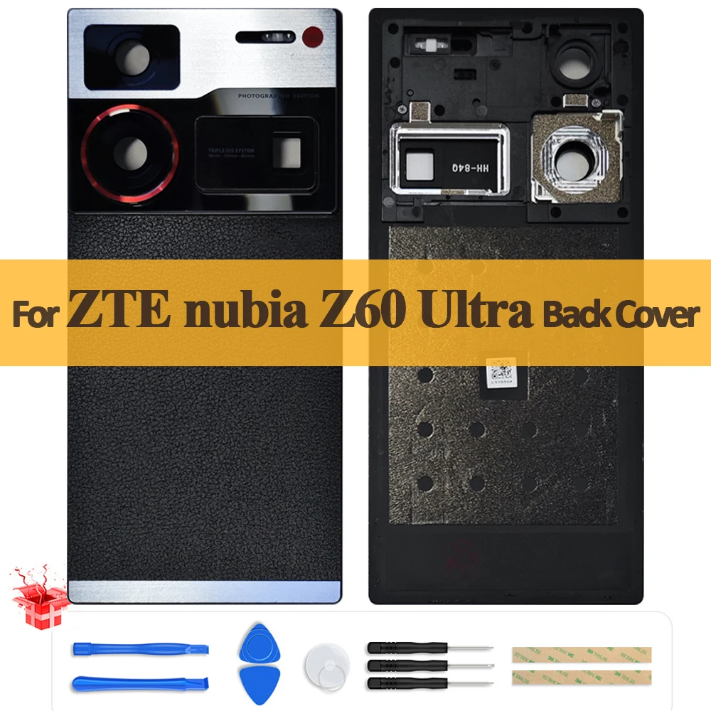 Original Back Cover For ZTE nubia Z60 Ultra Battery Back Cover Housing Rear Door Case NX721J Replace Parts + Camera Lens