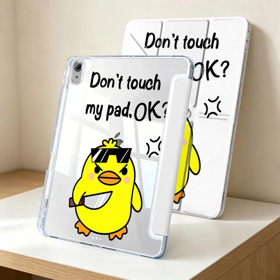 Etui na tablet z uchwytem na rysik do iPad 10. generacji 9. Air 8 M2 M3 3 11. Mini 7 6 5 Pro 13 2025 2026 12. z motywem uroczej kaczki — zdjęcie produktu 4