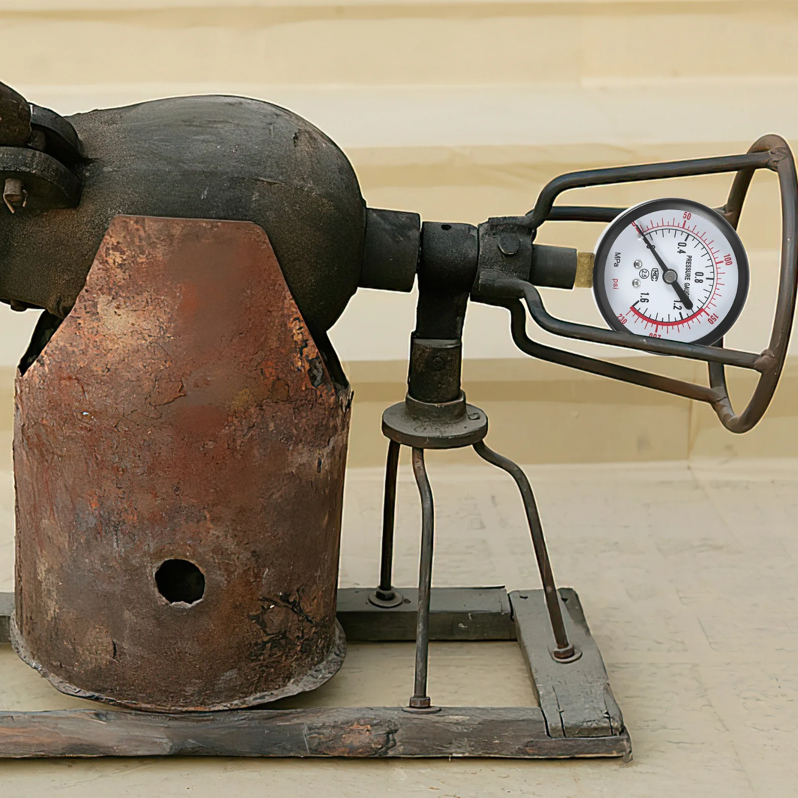 Портативный измеритель давления для попкорна, прочный манометр для воздушного компрессора, простая установка, инструмент для измерения стабильной производительности