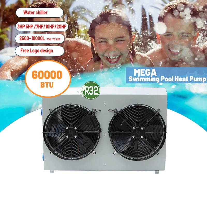 5Hp 10Hp 20Hp 60000Btu Freestanding Smart Swimming Pool Heater Cooler Heat Pump Water Heaters Pool Water Chiller Spa 220V/380V