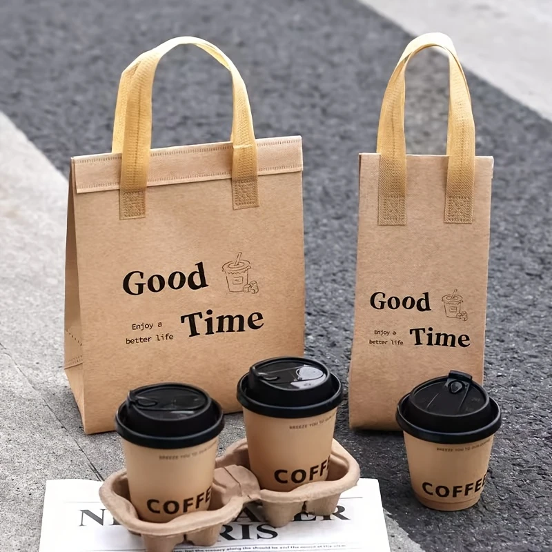 

1pcs Insulated Carry-Out Bags Single-Cup Aluminium Foil Insulated Bags Heat-Insulated Leak-Proof Bags Foil Freshness Bags